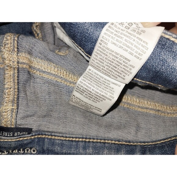 American Eagle Jeans Hi Rise Jeggings Women’s 2 Short Distressed Blue - Picture 6 of 6